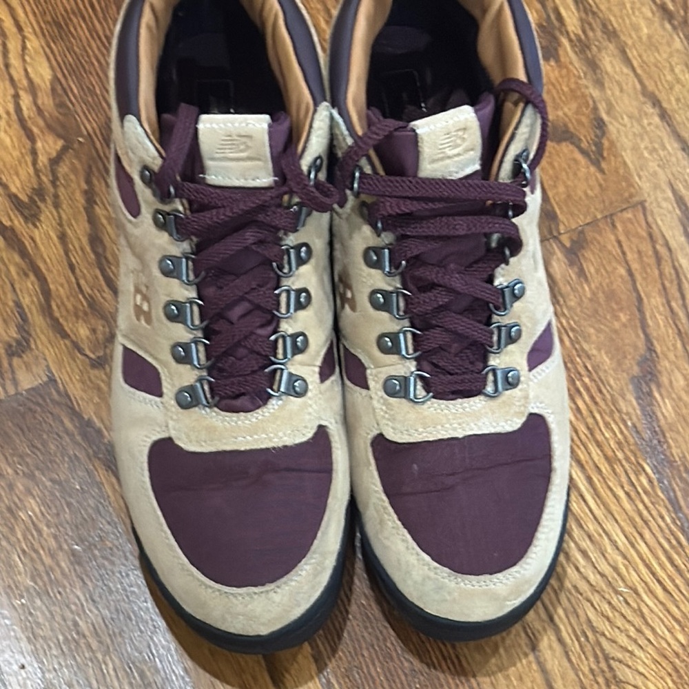 New Balance Men's Burgundy and Tan Boot Aime Leon  Dore Gore-Tex
